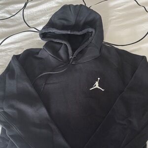 Jordan Black Hoodie with White Jumpman Logo